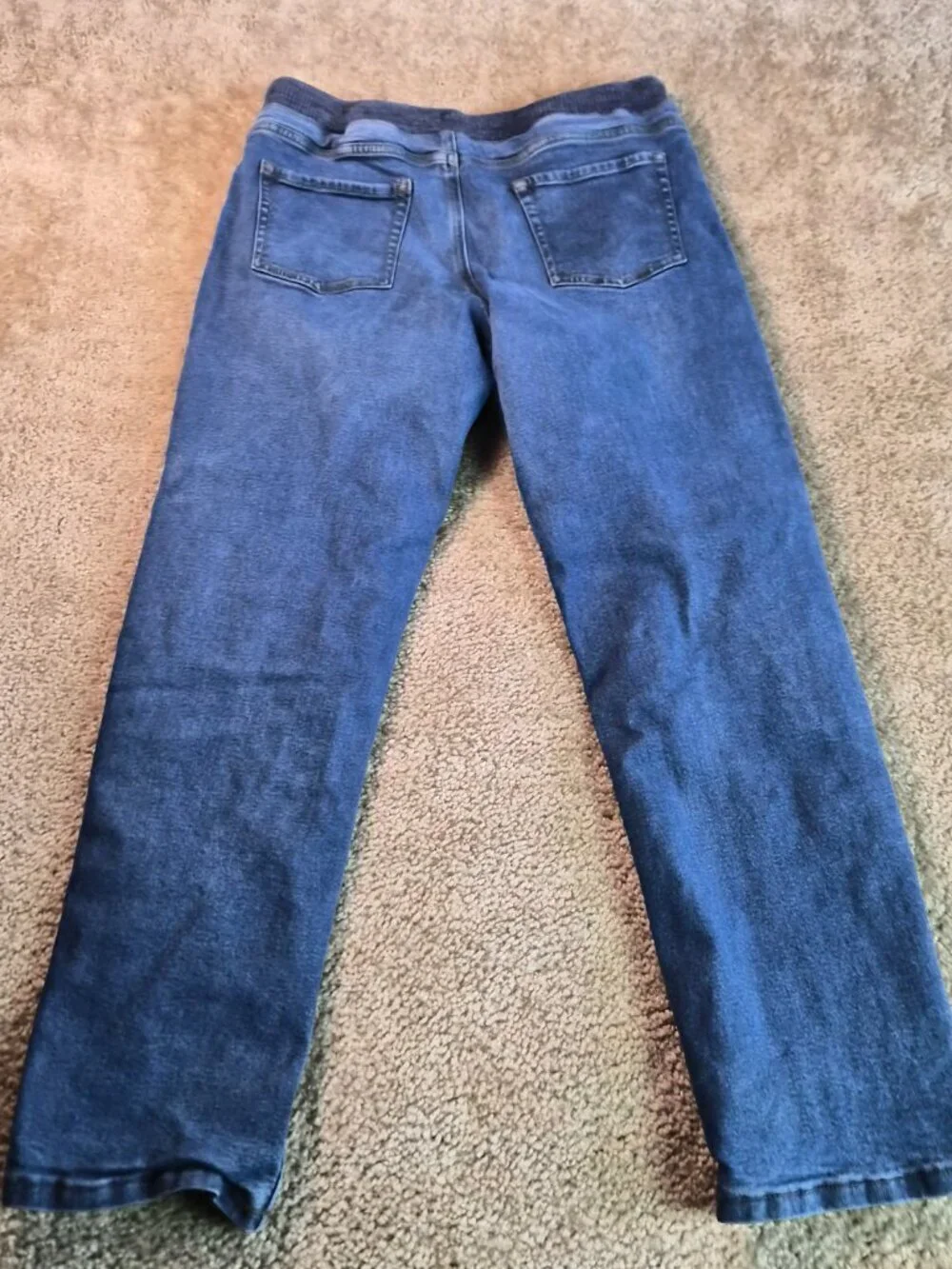 Lands End Boys XL 14H / 16H Blue Jeans Lined Pant Winter Cold Weather Fall G026